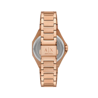 Armani Exchange Andrea Rose Gold Dial Automatic Woman Watch AX4619