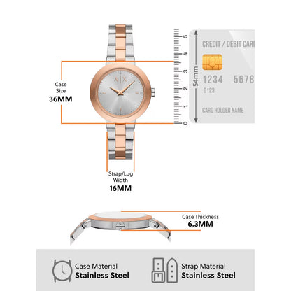 AX5172 Armani Exchange | Silver Dial / Two-Tone Stainless Steel Bracelet