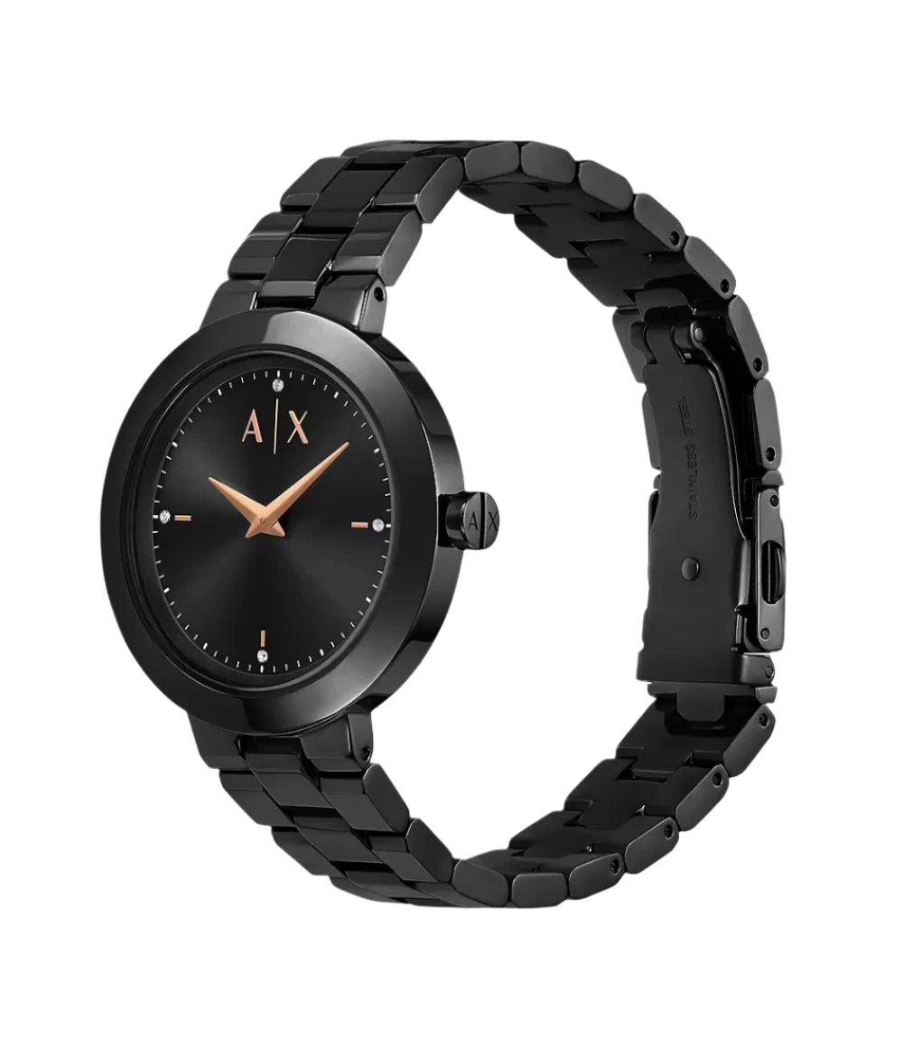 AX5173 Armani Exchange | Black Dial Stainless Steel Bracelet