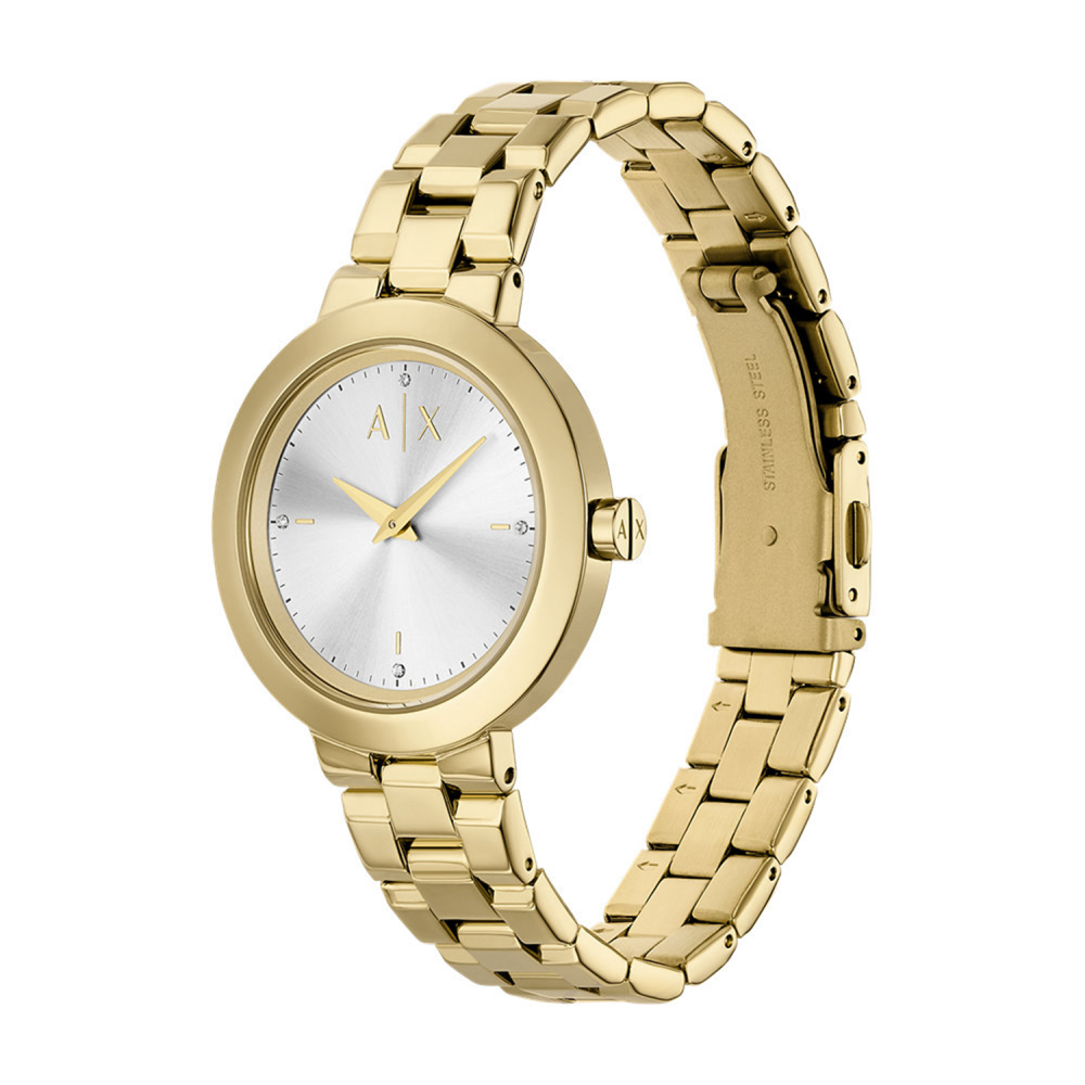 Armani Exchange Two-Hand Gold-Tone Stainless Steel Women Watch AX5180