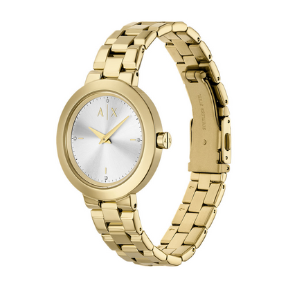 Armani Exchange Two-Hand Gold-Tone Stainless Steel Women Watch AX5180
