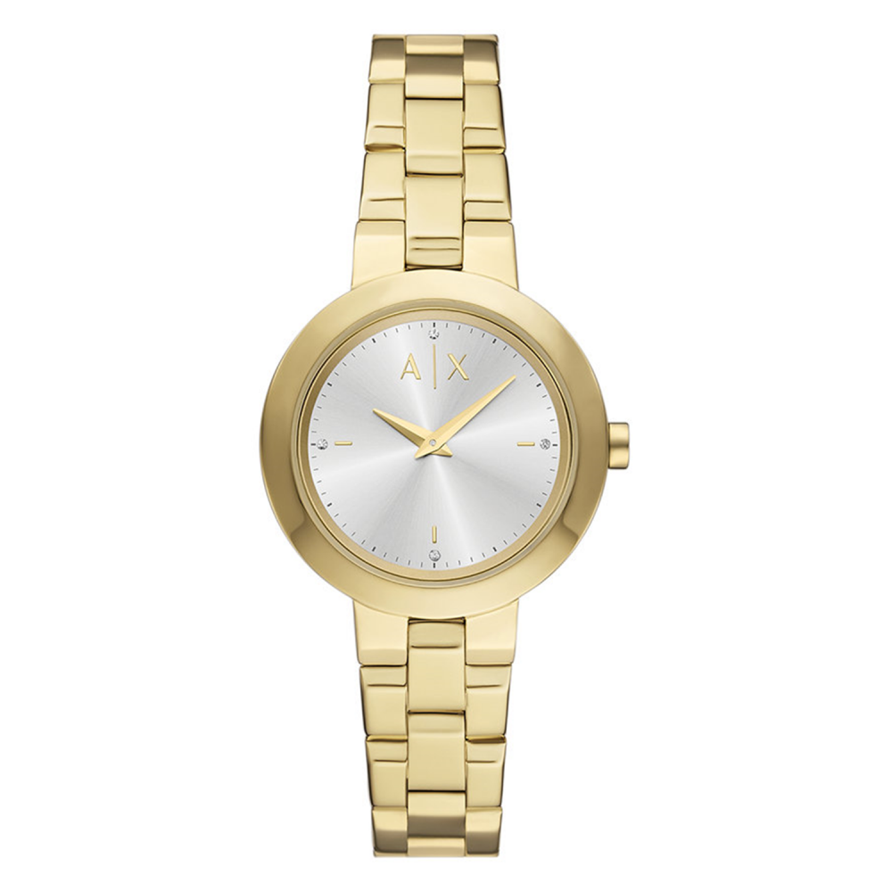 Armani Exchange Two-Hand Gold-Tone Stainless Steel Women Watch