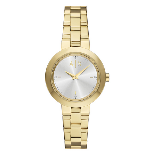 Armani Exchange Two-Hand Gold-Tone Stainless Steel Women Watch AX5180