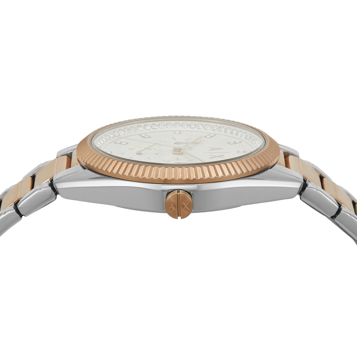 Armani Exchange Lady Giacomo White Dial Chronograph Watch for Women AX5662
