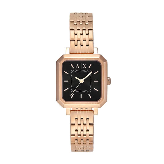 Armani Exchange Black Dial Rectangular Analog Women Watch - AX5729