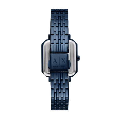Armani Exchange Quartz Blue Dial Rectangular Analog Women Watch AX5730