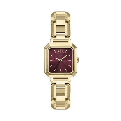 Armani Exchange Red Rectangular Dial Analog Women Watch AX5734