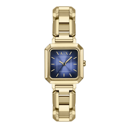 Armani Exchange Quartz Blue Dial Rectangular Analog Women Watch AX5735