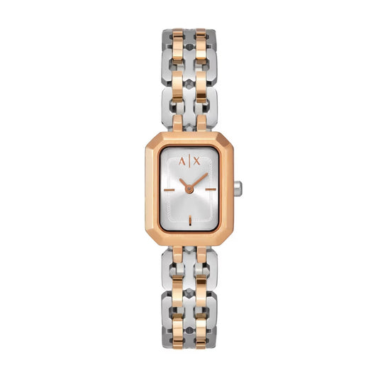 Armani Exchange Quartz Silver Dial Two Tone Analog Women Watch AX5810