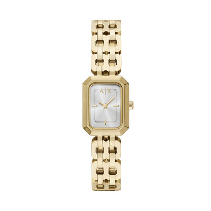 Armani Exchange Silver Dial Rectangular Analog Women Watch AX5811