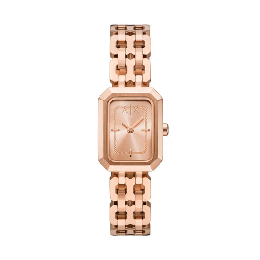 Armani Exchange Rose Gold Dial Analog Stainless Steel Women Watch AX5814
