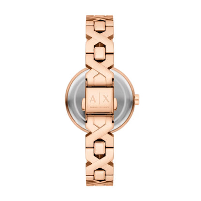 Armani Exchange Quartz Rose Gold Round Dial Analog Women's Watch AX5832