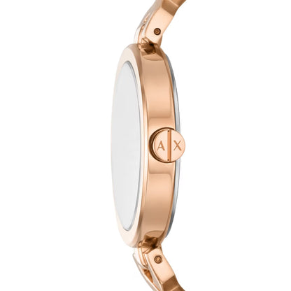 Armani Exchange Quartz Rose Gold Round Dial Analog Women's Watch AX5832