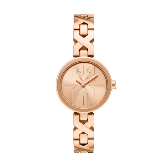 Armani Exchange Quartz Rose Gold Round Dial Analog Women's Watch AX5832