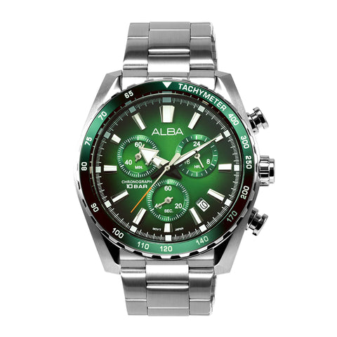 ALBA Green Dial Chronograph Men's Watch AX7007X1 - Buy Now at Sai Creations Watches
