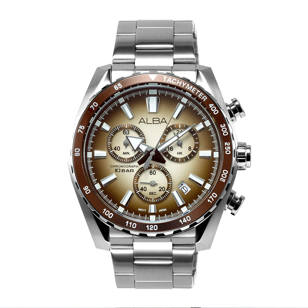 ALBA Golden Beige Dial Chronograph Men's Watch AX7009X1
