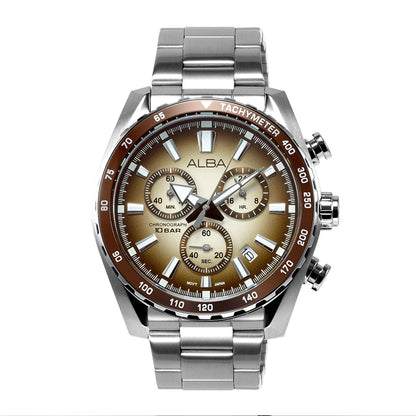 ALBA Golden Beige Dial Chronograph Men's Watch AX7009X1