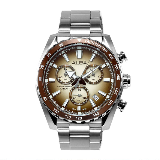 ALBA Golden Beige Dial Chronograph Men's Watch AX7009X1