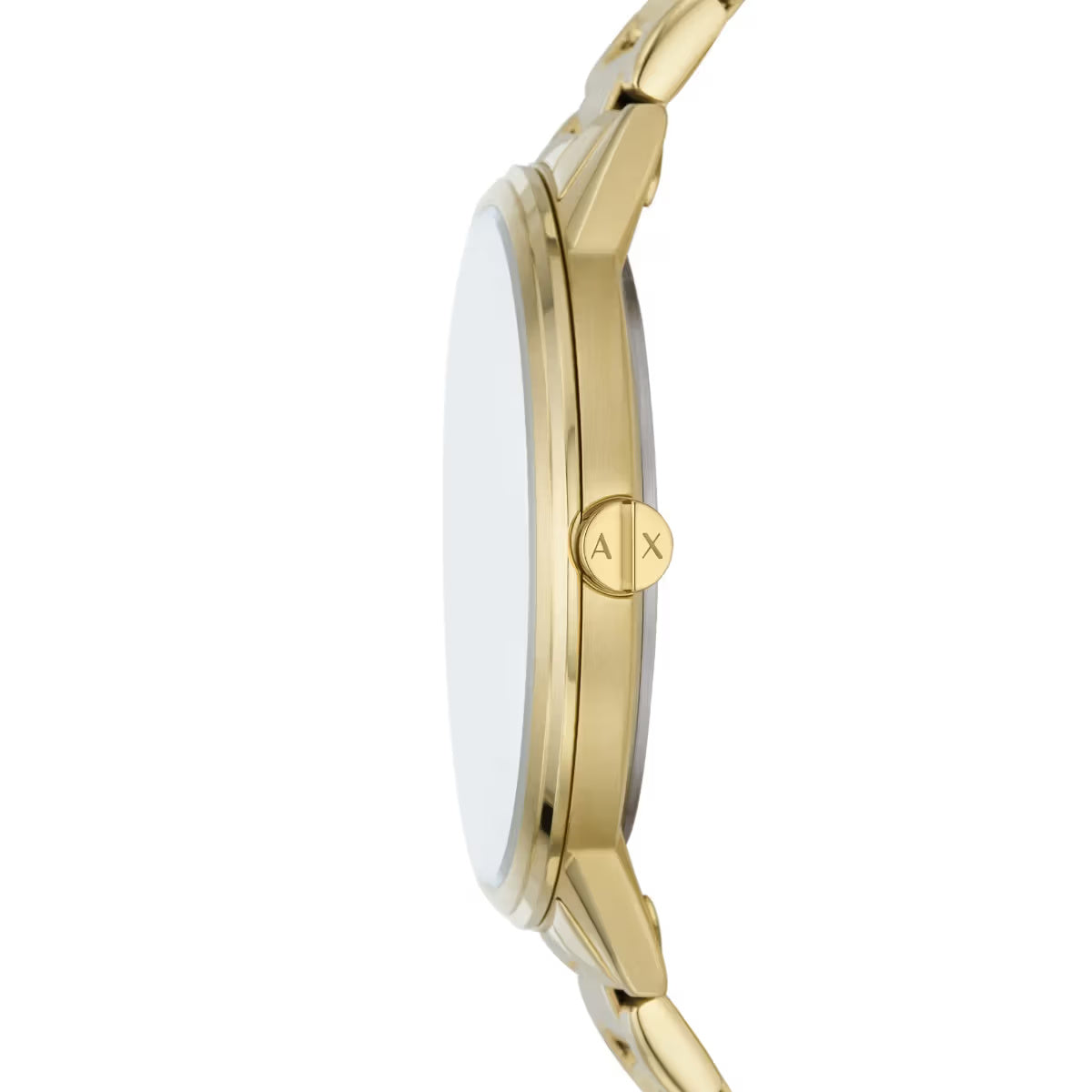Armani Exchange Quartz Gold Dial Men's Watch With Bracelet Set AX7144SET