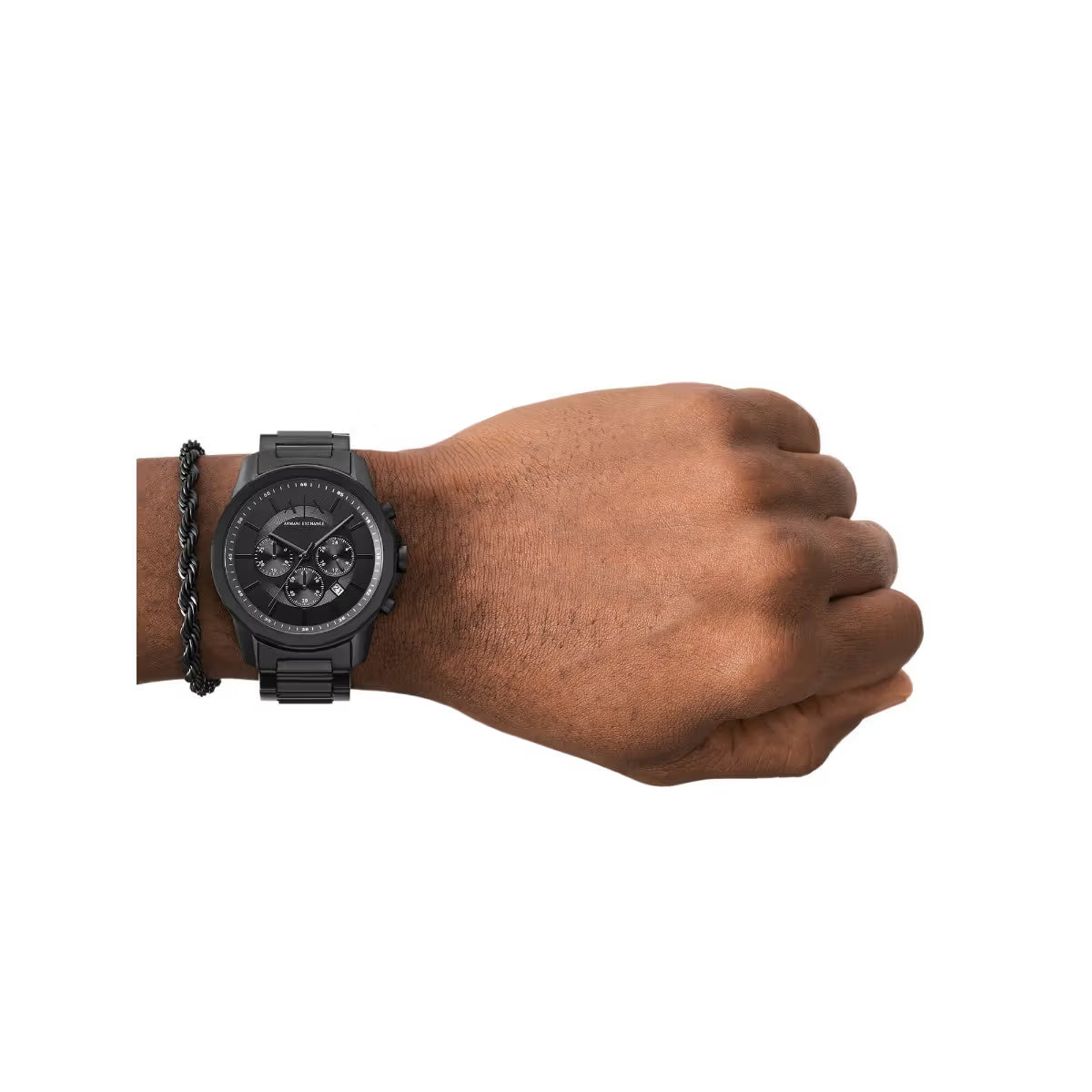 Armani Exchange Quartz Black Dial Stainless Steel Chronograph Men Watch AX7163SET