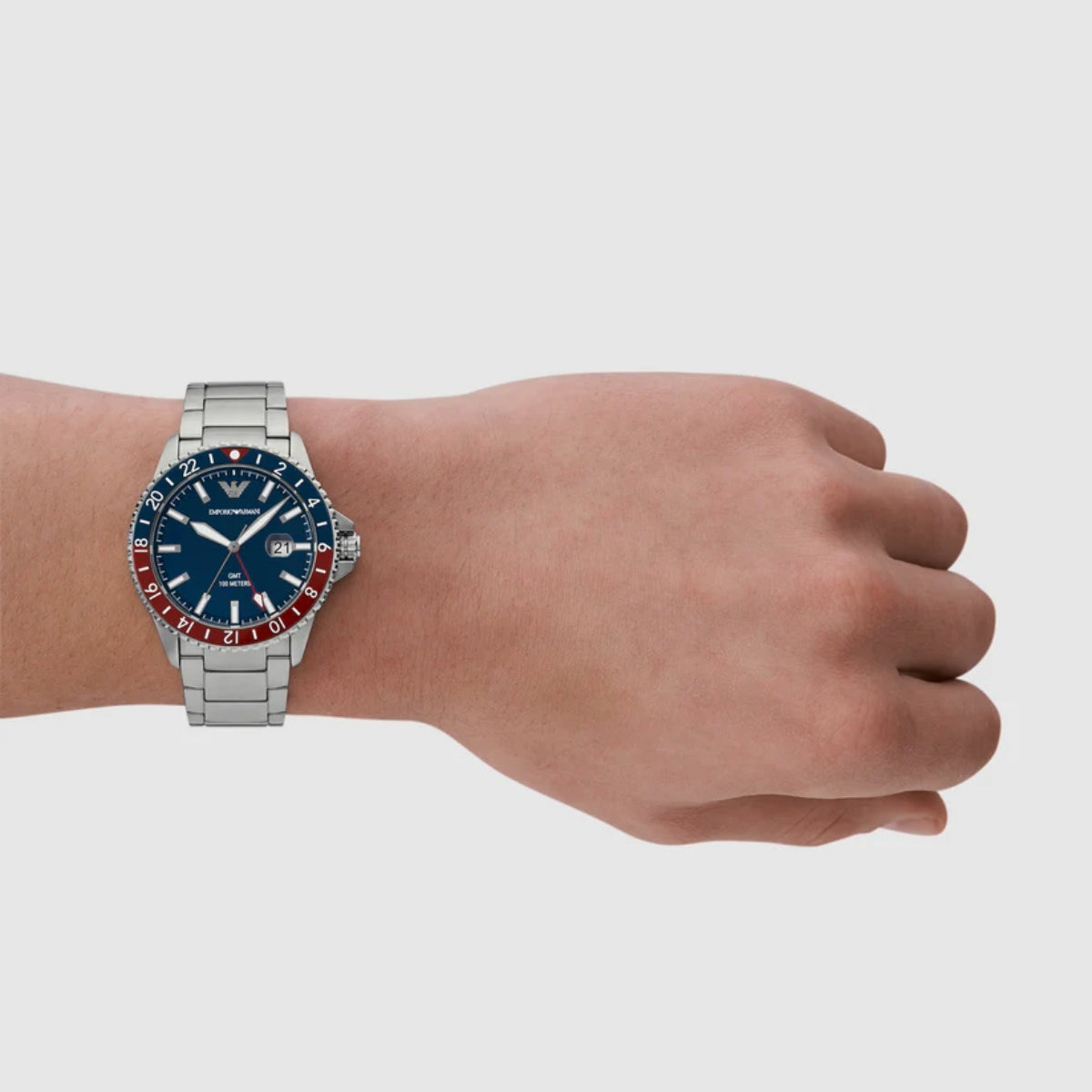 Emporio Armani Analog Blue Dial Stainless Steel Men's Watch AR11590