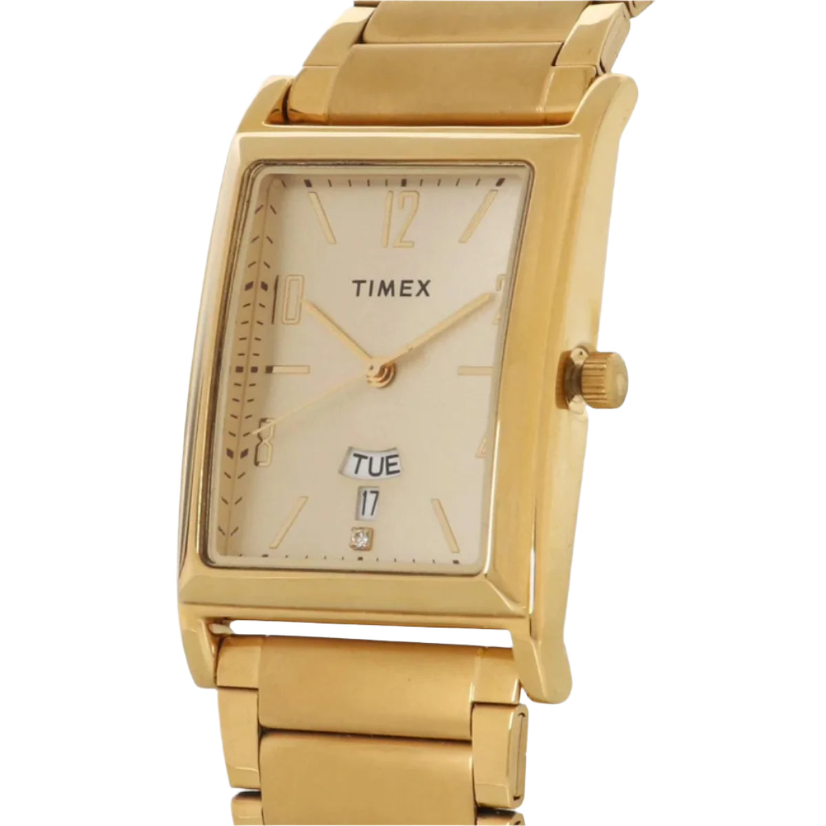 Timex Men's Rectangle Dial Analog Stainless Steel Watch TW000L518