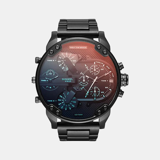 DZ7395 DIESEL | Black The Daddies Series Analog Watch (Men)