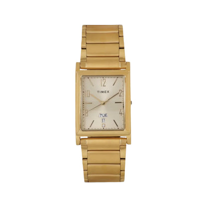 Timex Men's Rectangle Dial Analog Stainless Steel Watch TW000L518
