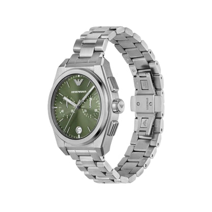 Emporio Armani Quartz Green Dial Chronograph Analog Men's Watch AR11640