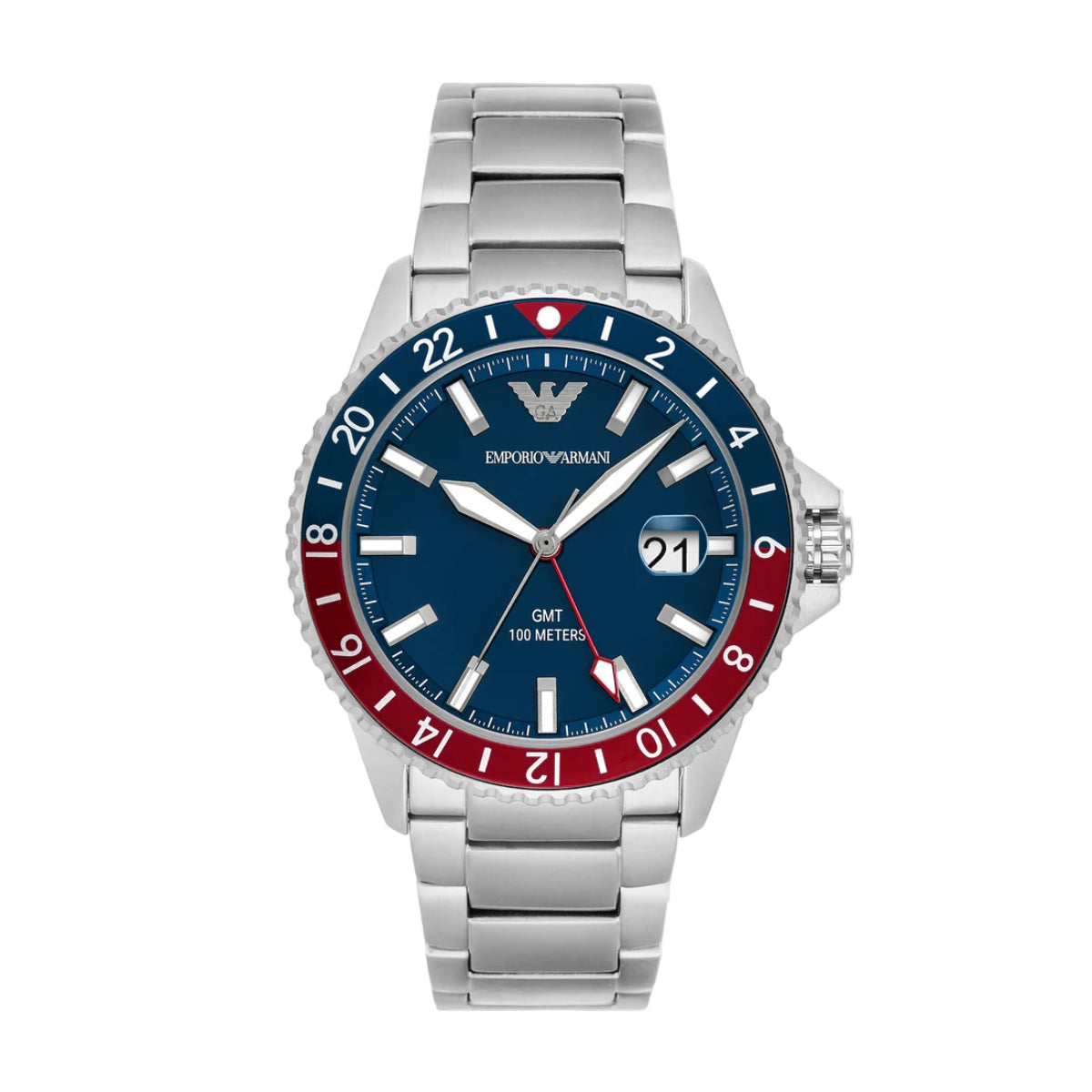 Emporio Armani Analog Blue Dial Stainless Steel Men's Watch AR11590