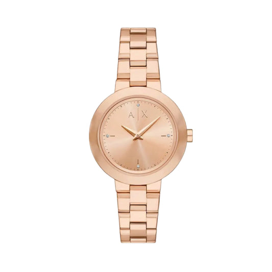 Armani Exchange Two-Hand Rose Gold-Tone Women Watch AX5177