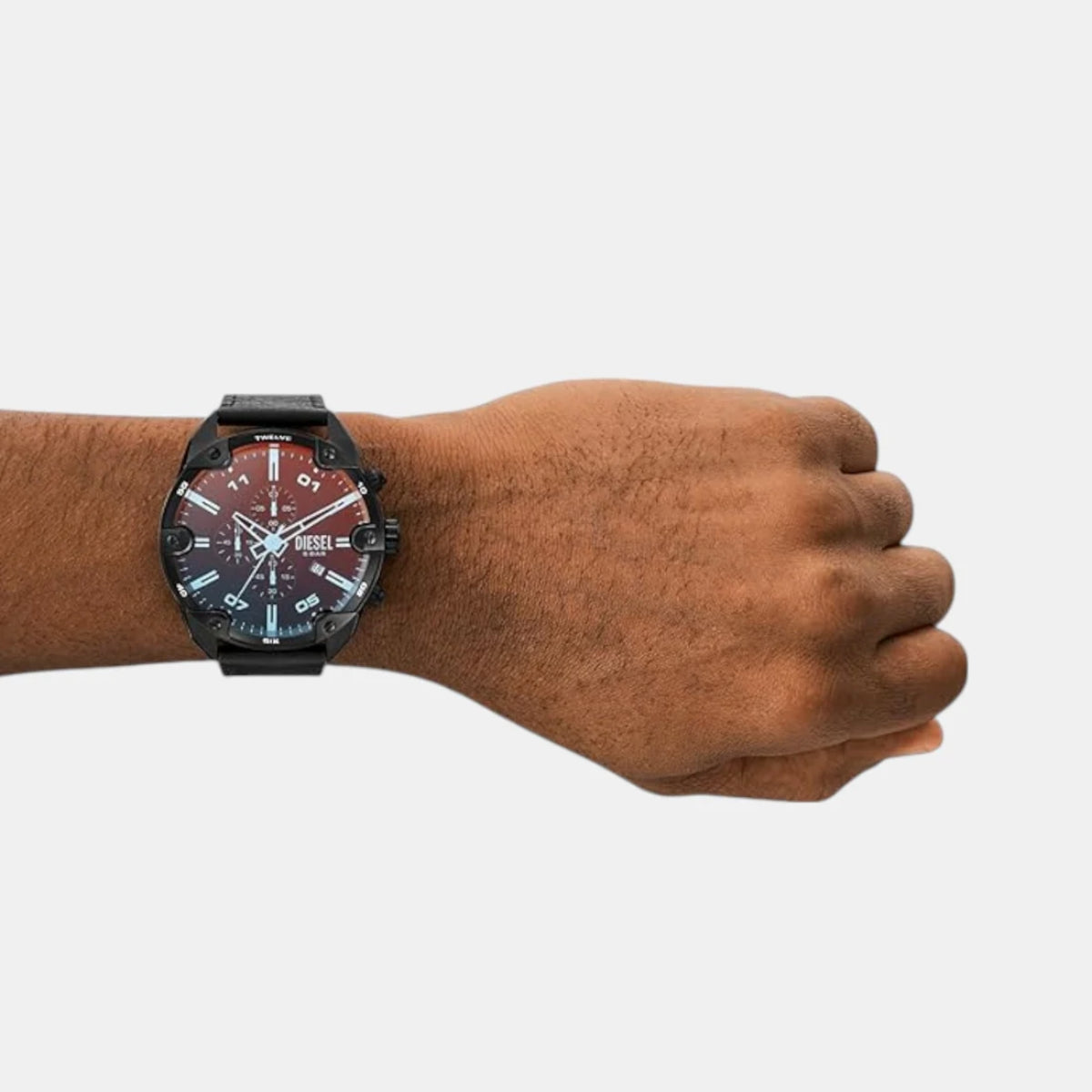 Diesel Spiked Quartz Black Dial Chronograph Analog Men's Watch DZ4667