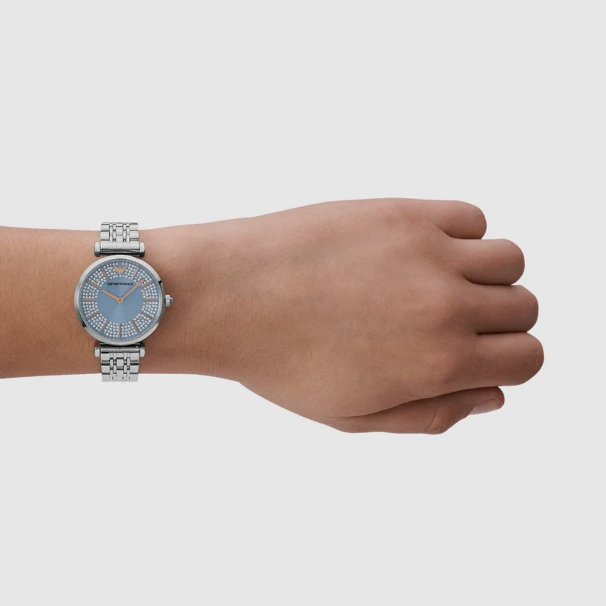 Emporio Armani Analog Blue Dial Stainless Steel Women's Watch AR11594