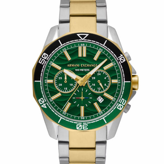 Armani Exchange Quartz Green Dial Round Analog Men's AX1966