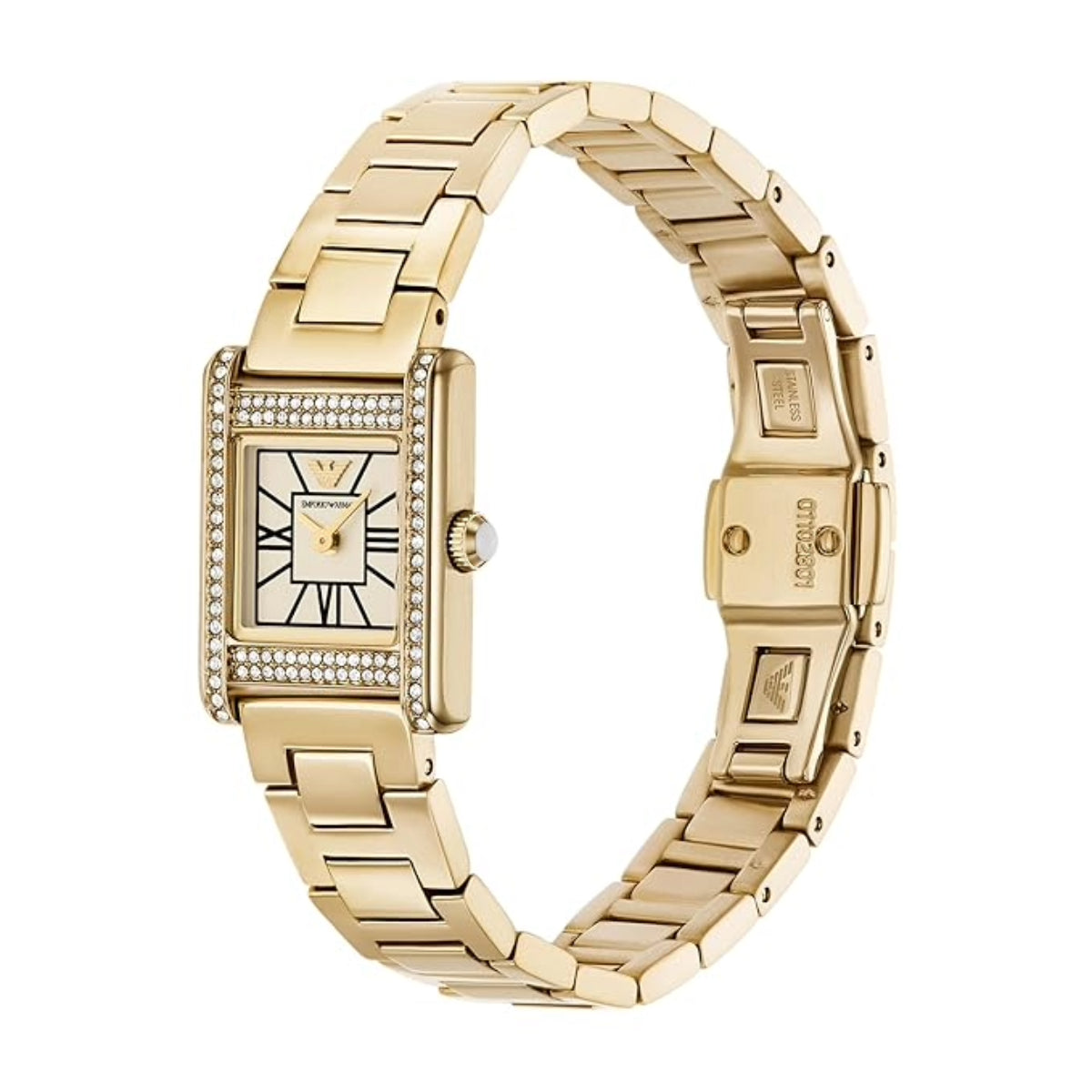 Emporio Armani Genni White Rectangular Dial Women Watch AR11663