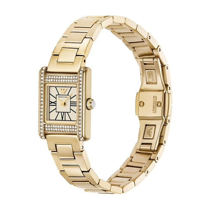Emporio Armani Genni White Rectangular Dial Women Watch AR11663