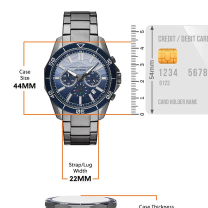 Armani Exchange Quartz Blue Round Dial Analog Men's Watch AX1967