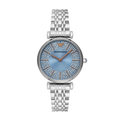 Emporio Armani Analog Blue Dial Stainless Steel Women's Watch AR11594