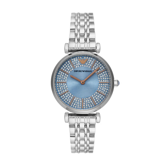 Emporio Armani Analog Blue Dial Stainless Steel Women's Watch AR11594