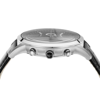 Emporio Armani Renato Black Round Dial Chronograph Watch for Men AR2447