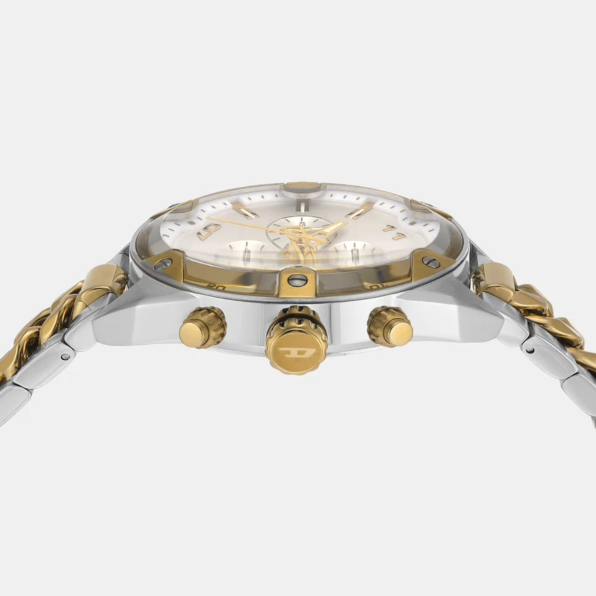 DZ4629 DIESEL | Silver Dial Spiked Chronograph Watch for Men