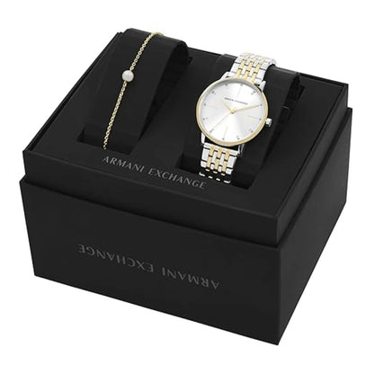 Armani Exchange Two-tone three-hand Men's Watch With bracelet AX7156SET