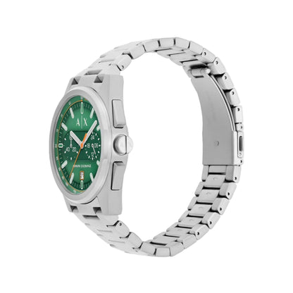 Armani Exchange Quartz Green Dial Chronograph Stainless Steel Men Watch AX2862