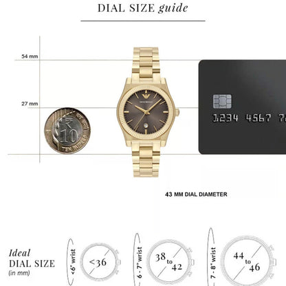 Emporio Armani Quartz Brown Dial Analog Men's Watch AR11700