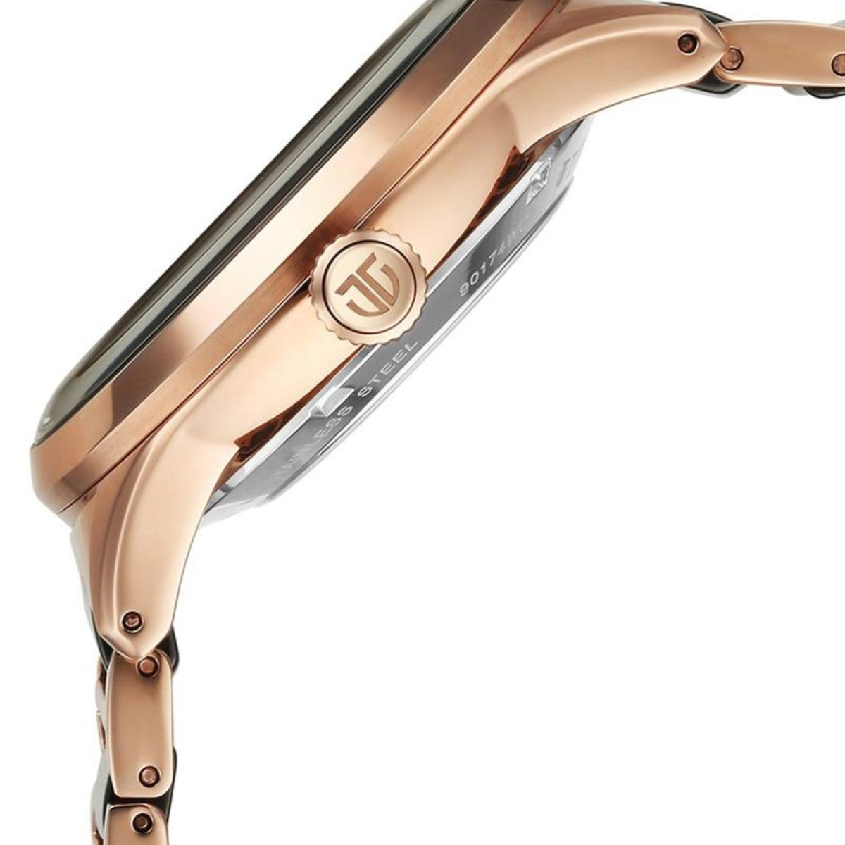 Titan Ceramic Fusion Automatic Black Dial Rose Gold Dual-Toned Watch for Men 90174KD03