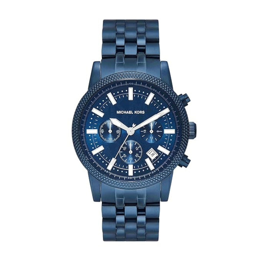 Michael Kors Hutton Quartz Blue Dial Chronograph Watch For Women MKO1165