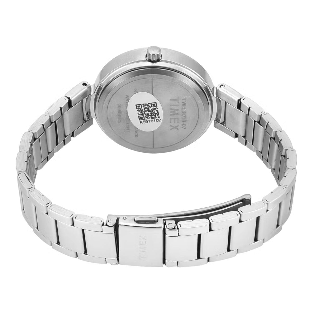 Timex Quartz Silver Round Dial Analog Women's Watch TWEL18730