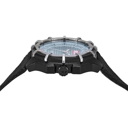 Diesel Framed Solar-Powered Blue Round Dial Analog Men's Watch DZ4679