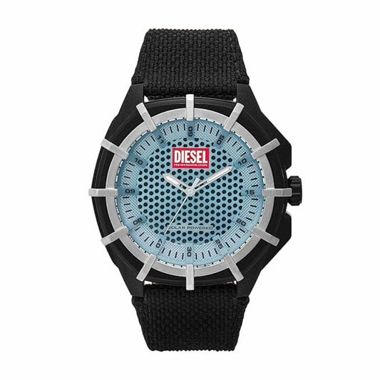 Diesel Framed Solar-Powered Blue Round Dial Analog Men's Watch DZ4679