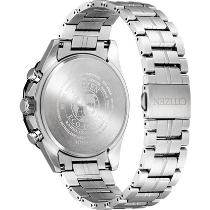Citizen Eco-Drive Black Dial Titanium Bracelet Men's Watch - AT8218-81E